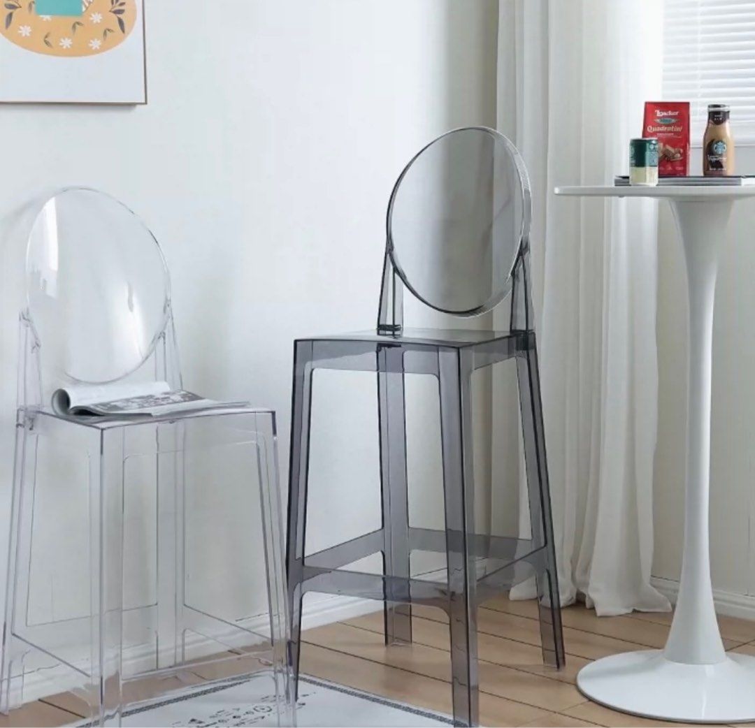 Transparent Bar Stool Chair acrylic looking Furniture Home
