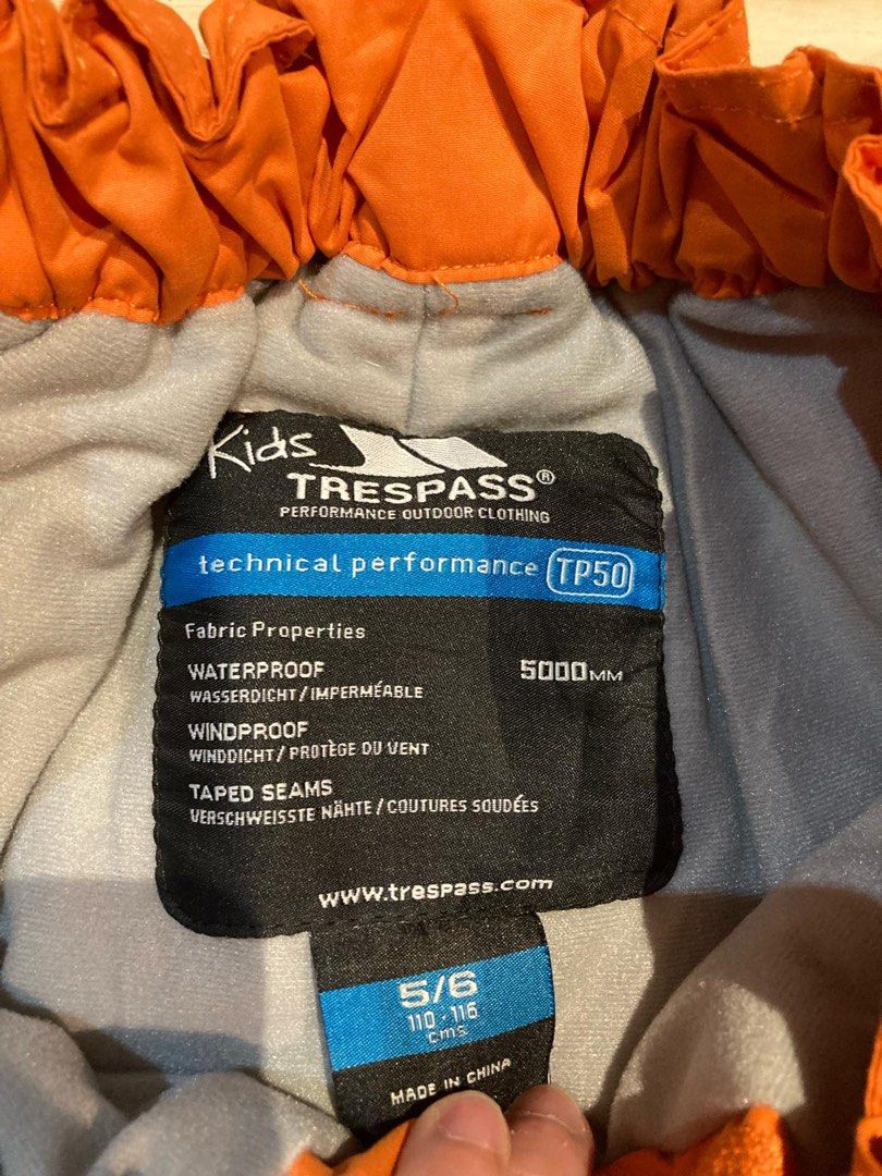 Trespass snow suit top