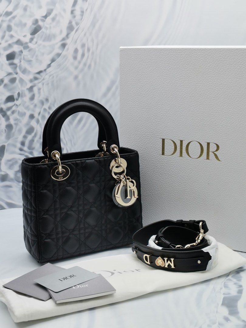 Christian Dior Small Lady Dior My ABCDior Bag Metalic Gold-Tone Cannage  Lambskin | eBay