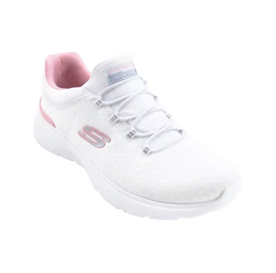 US7 Sketchers Women Sport Roseate Shoes in White Pink Women s