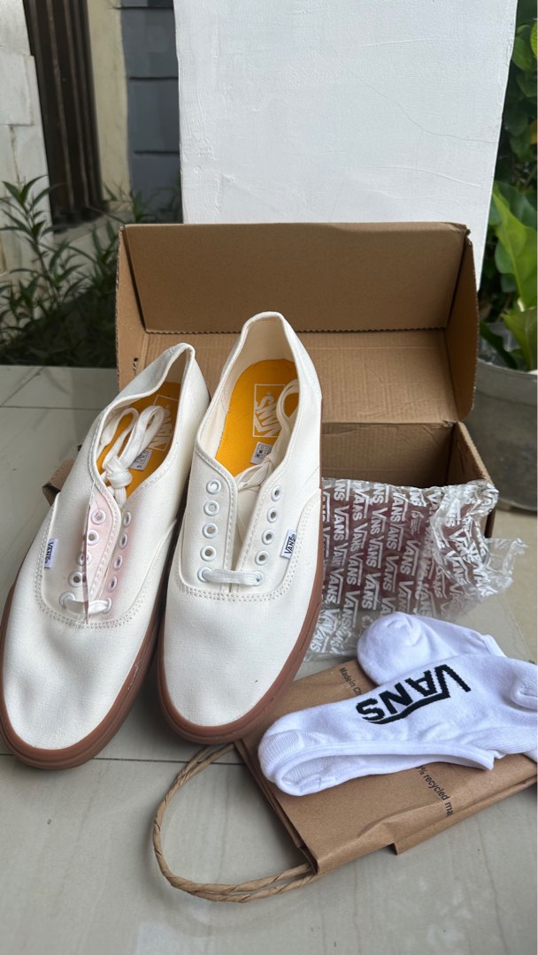 Vans Authentic Marshmallow Gum size 11 Fesyen Pria Sepatu