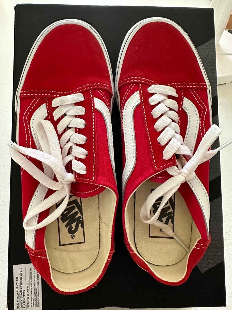 VANS Red Half Slip On Mules Sneakers