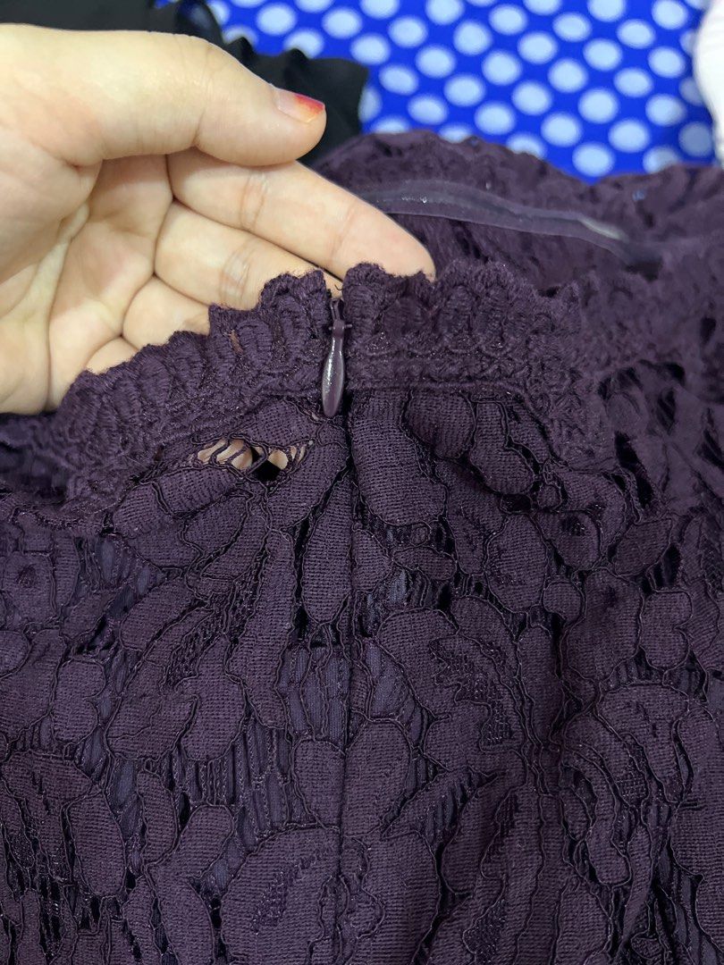 Dark purple hotsell and black dress