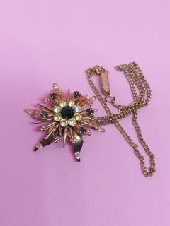 Vintage Starburst Necklace and Brooch