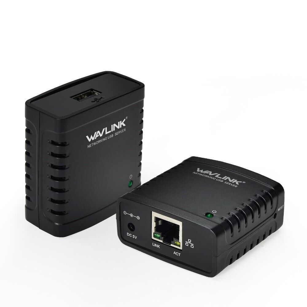 WAVLINK Networking 10 / 100Mbps Ethernet to USB 2.0 Network LPR Print Server Kit (Category: Cables & Adaptors) located in Manila. Submitted by sdfsolutions (Listing ID 1282365062, Image 1). Description: Support web management software. Easily connect your USB printer to the network. Print from any computer on your local network. Share your printer with multiple users on your network. Support dhcp client and multiple network protocols. 10base-t/10
