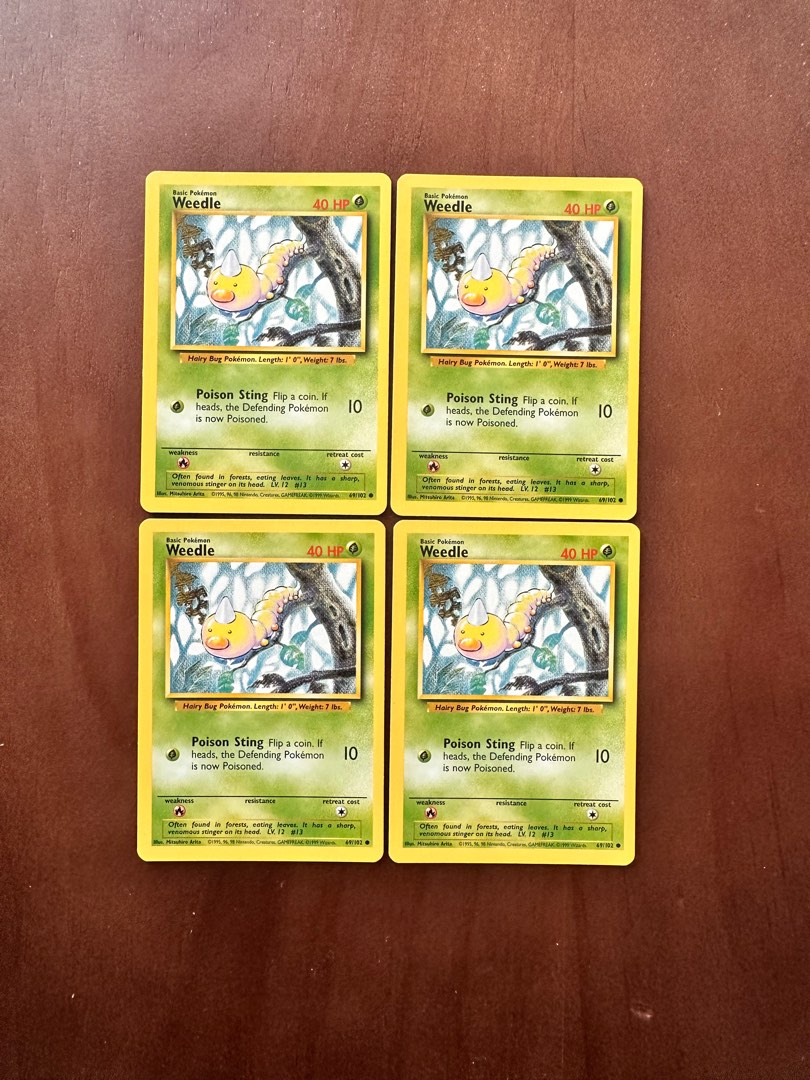 Weedle 69/102 Common Pokemon Card, Hobbies & Toys, Toys & Games on Carousell Weedle 69/102 Common Pokemon Card, Hobbies & Toys, Toys & Games on Carousell
