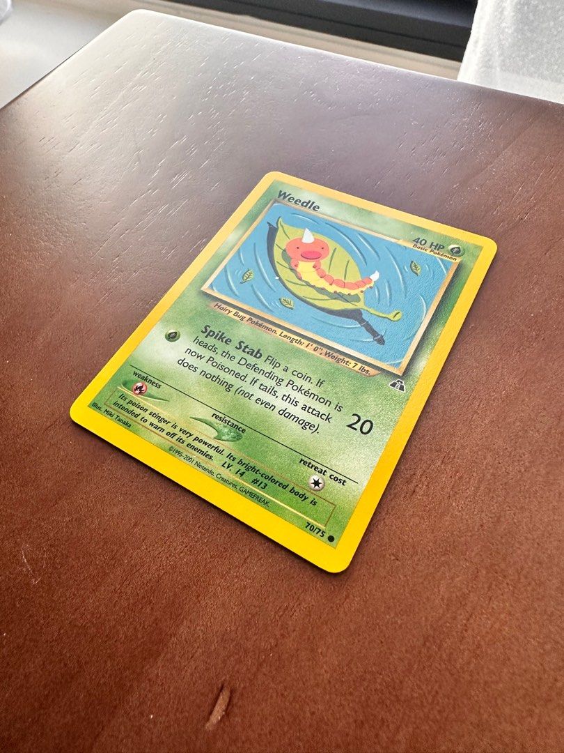 Weedle 70/75 Common Pokemon Card, Hobbies & Toys, Toys & Games on Carousell Weedle 70/75 Common Pokemon Card, Hobbies & Toys, Toys & Games on Carousell