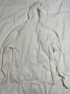 White Beige Windbreaker Jacket