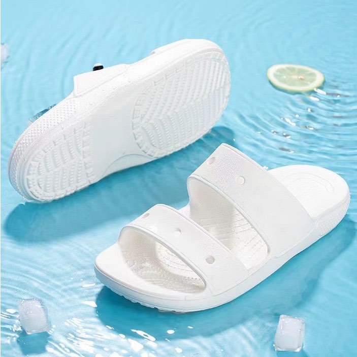 White slipper clearance sandals