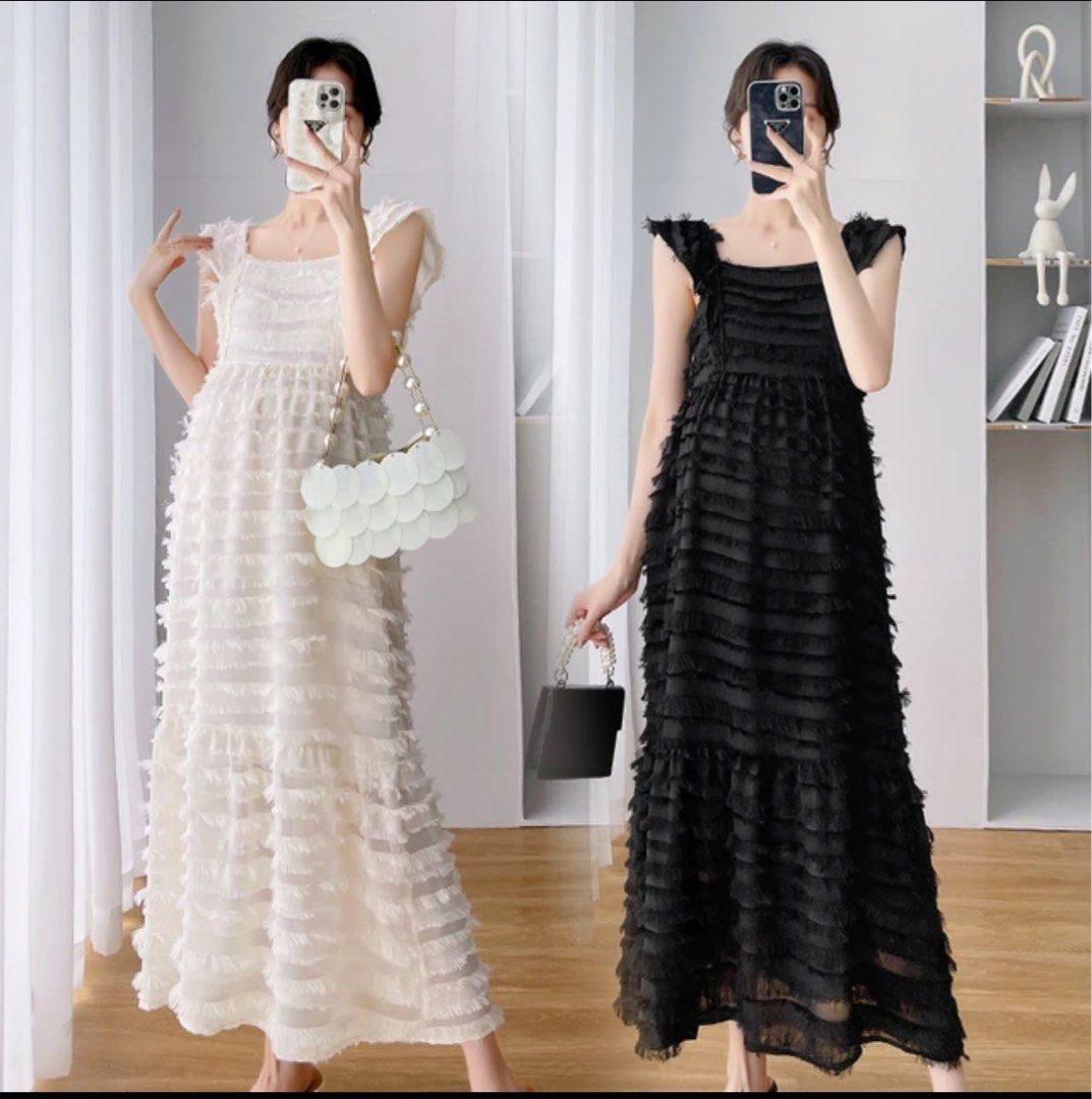 Frill dress gown clearance