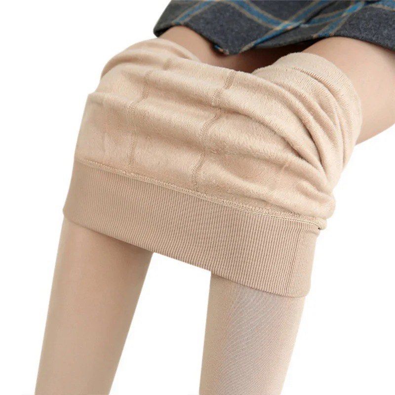 Winter Leggings For Women Warm Leggings Solid Skin Color Velvet