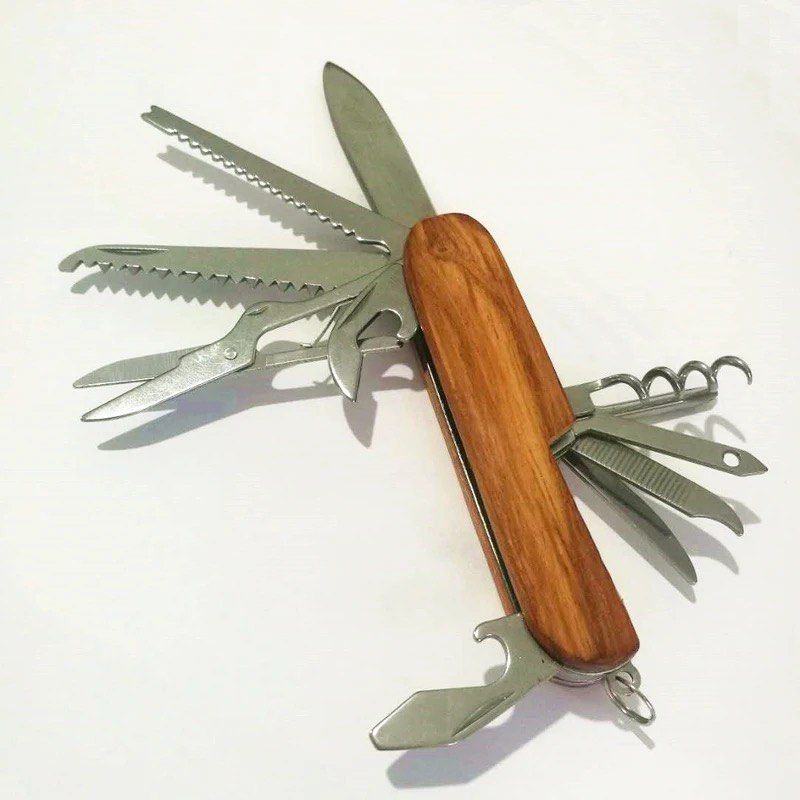 Swiss army store knife wooden handle