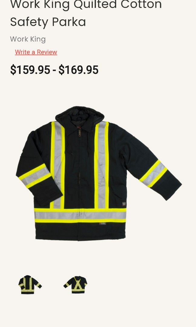 Work king safety parka cheap