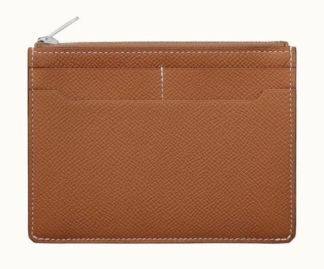 100 Authentic Hermes zippe City Wallet Bicolor Gold Sienne