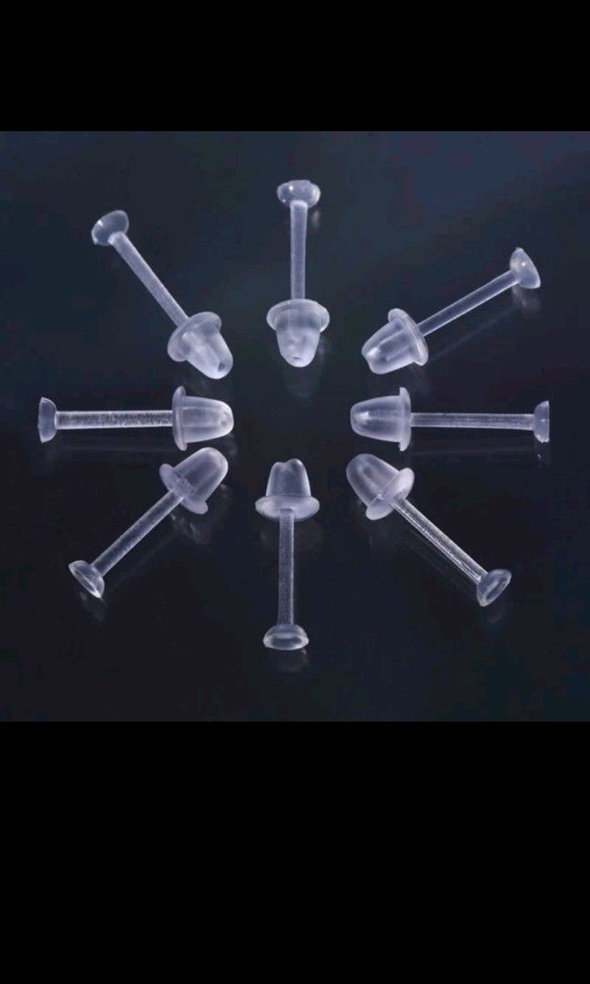 Clear plastic earrings chemist top