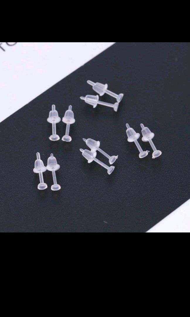 Plastic ear studs on sale