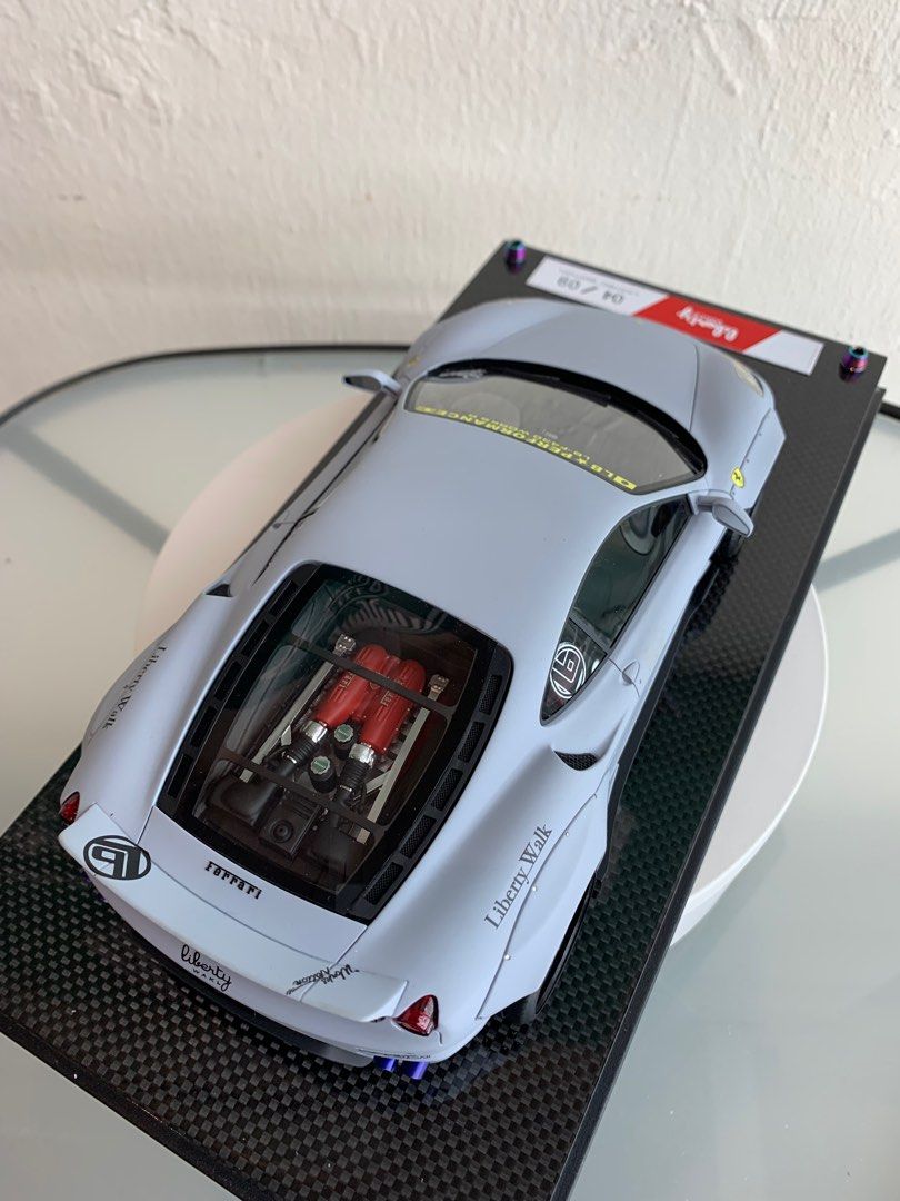 1/18 Ferrari 430 Liberty Walk LB Performance Zero Fighter Grey, Hobbies ...