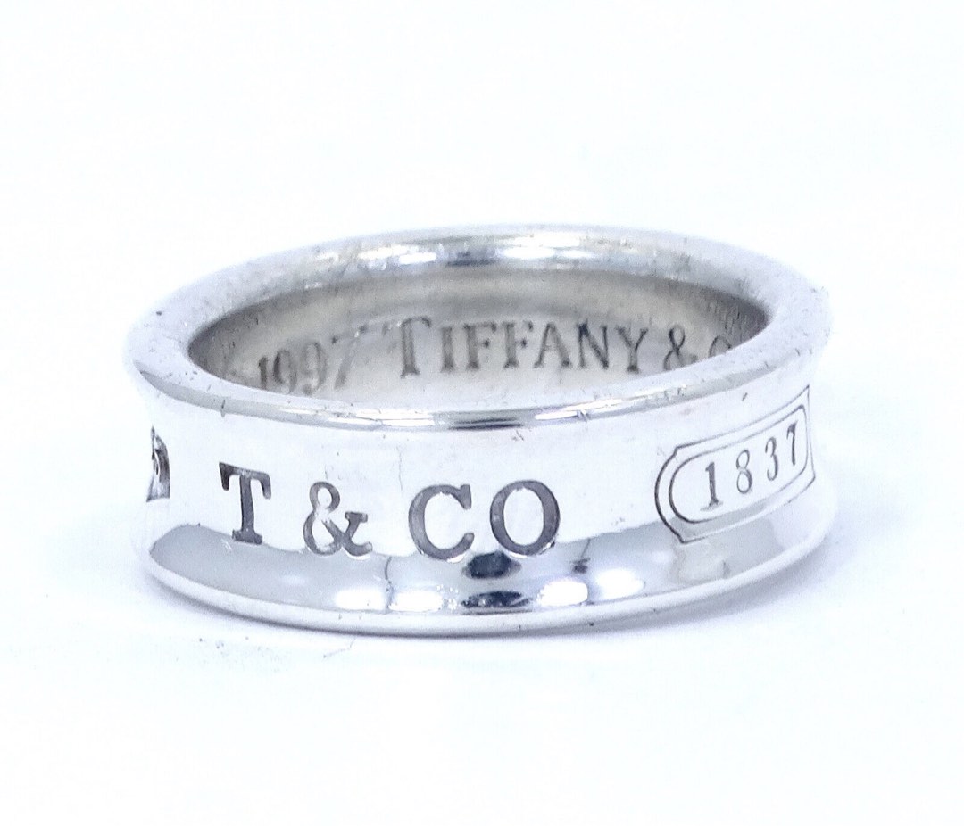 1997 TIFFANY CO Authentic 1837 Classic Concave 925 Sterling Silver Band Luxury Accessories on Carousell