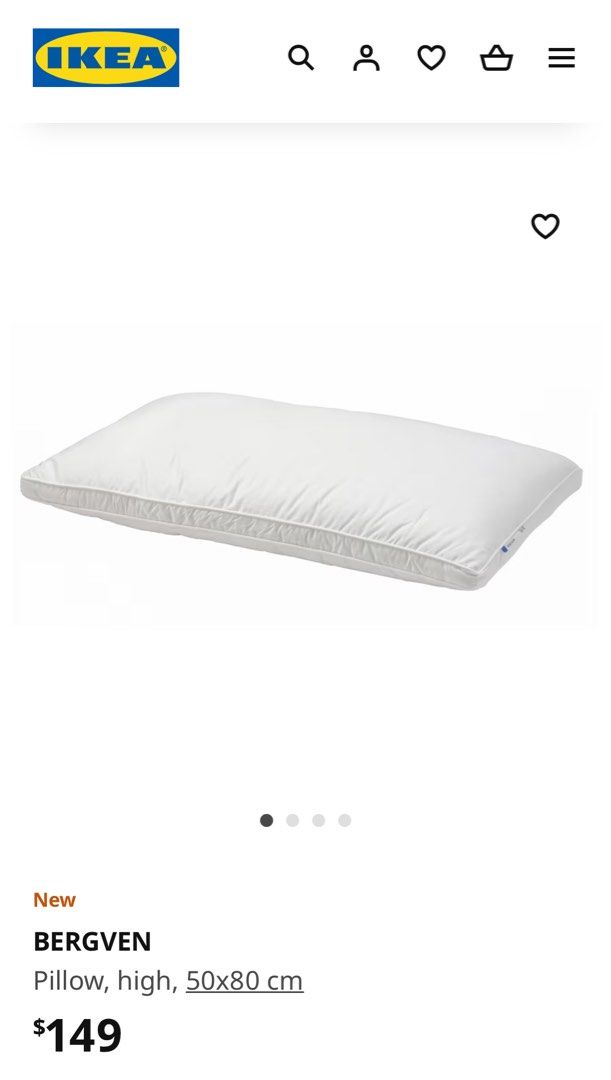 IKEA Bergven Pillows: original $149 for one, now 2 for $35, Furniture ...