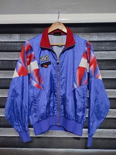 90s asics japan windbreaker jacket
