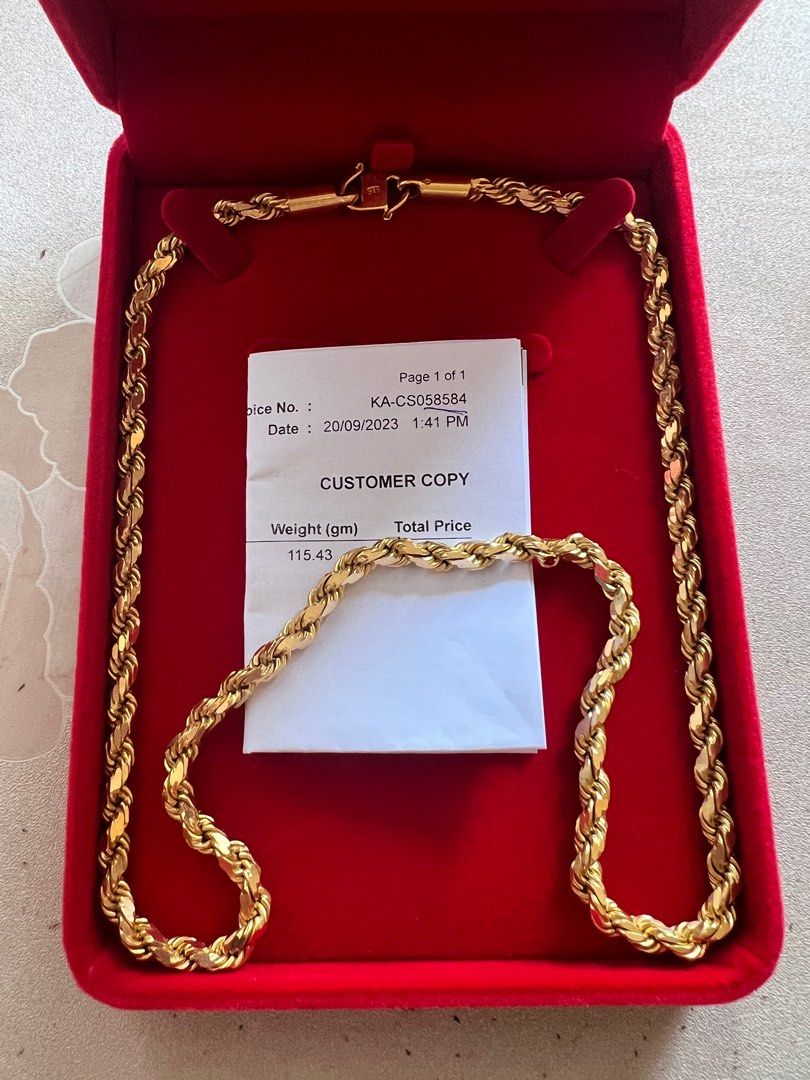916 Gold Necklace Bracelet
