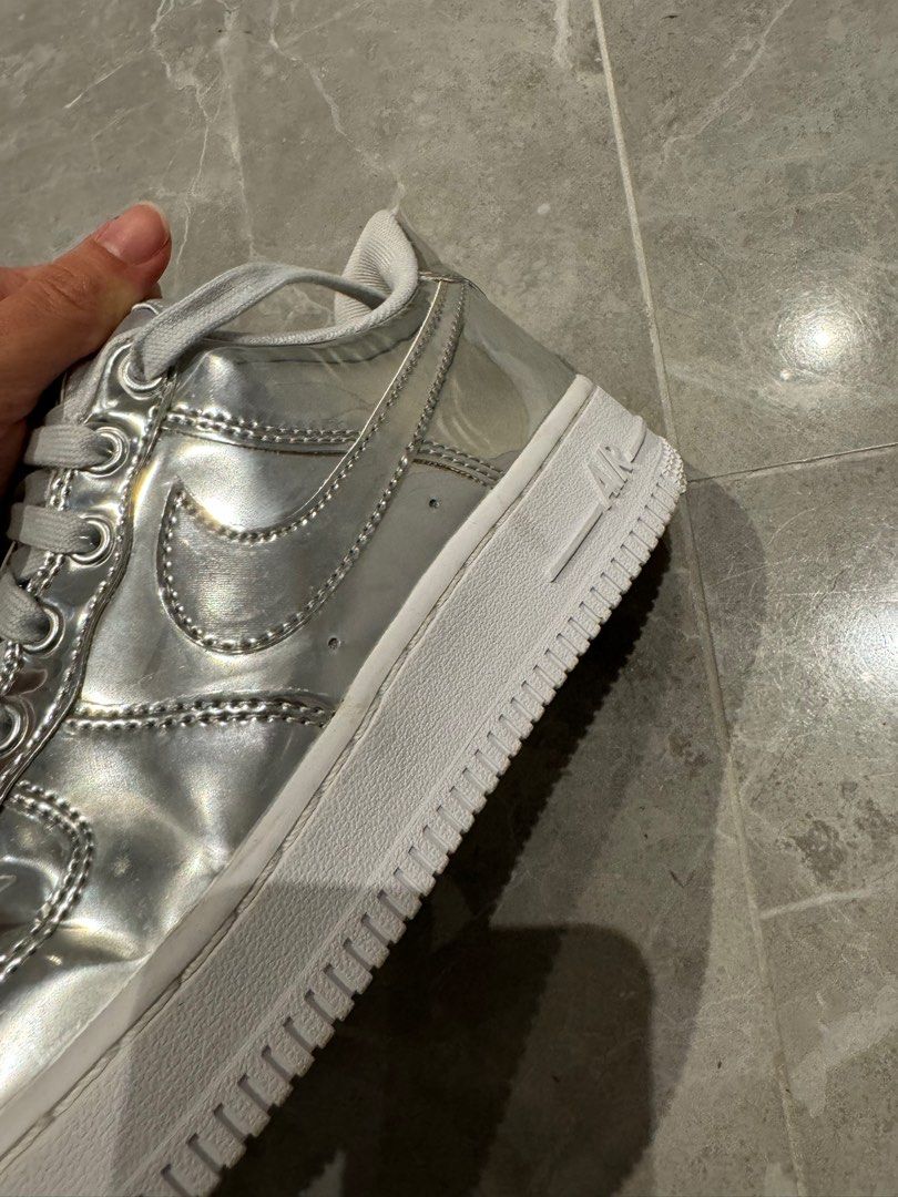 95 new Nike Womens Air Force 1 SP Metallic Silver in US size 6.5