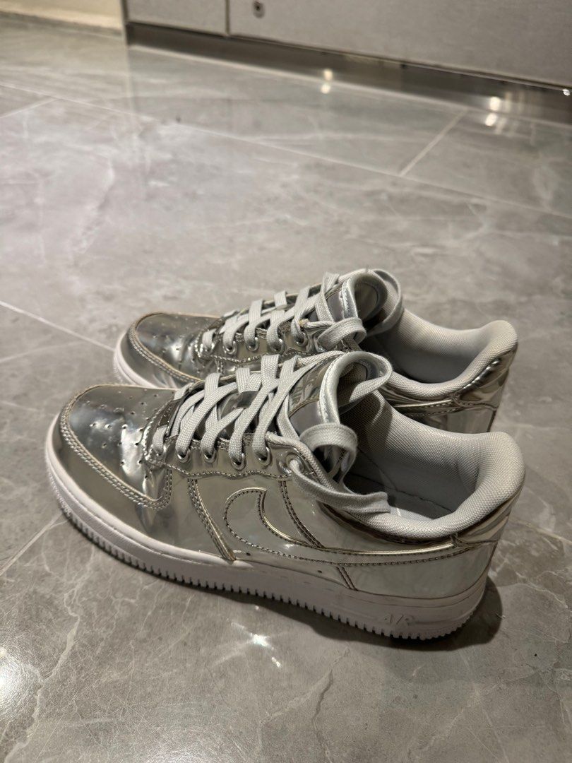 95 new Nike Womens Air Force 1 SP Metallic Silver in US size 6.5 Carousell