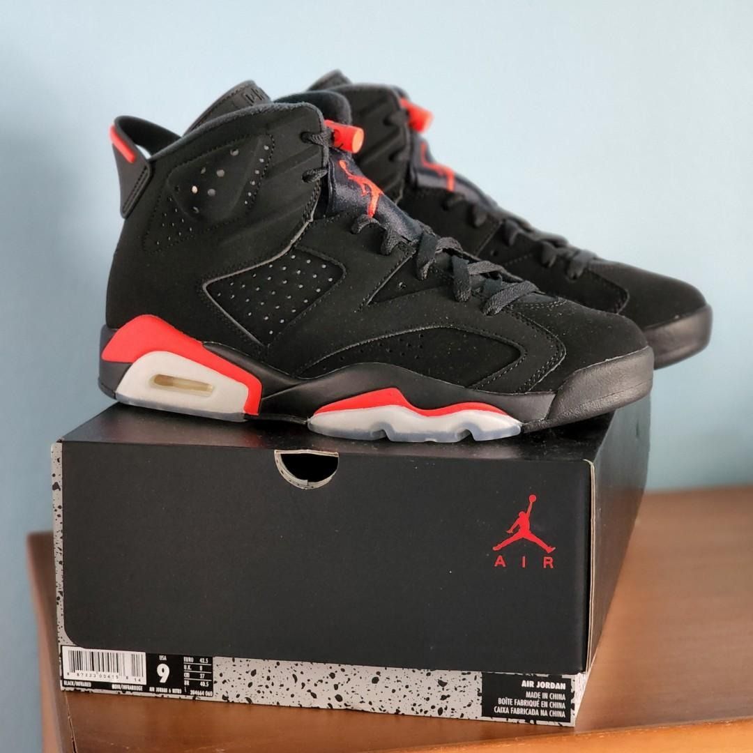 9US Air Jordan 6 Infrared OG Luxury Sneakers Footwear on Carousell