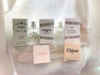 New. Prada, Burberry, Chloe Mini Perfume Glass Bottles 5ml 7.5ml64188767273346110