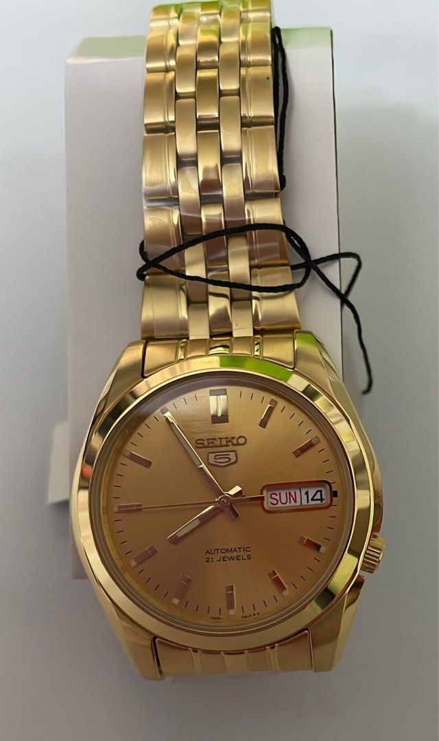 精工SEIKO AUTOMATIC 自動錶SNK366K SNK366K1 Gold Tone Dial 金面
