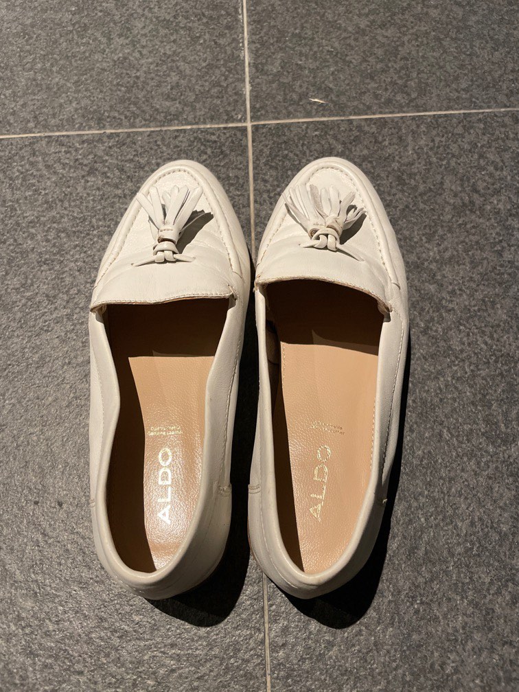 Aldo white loafers shop