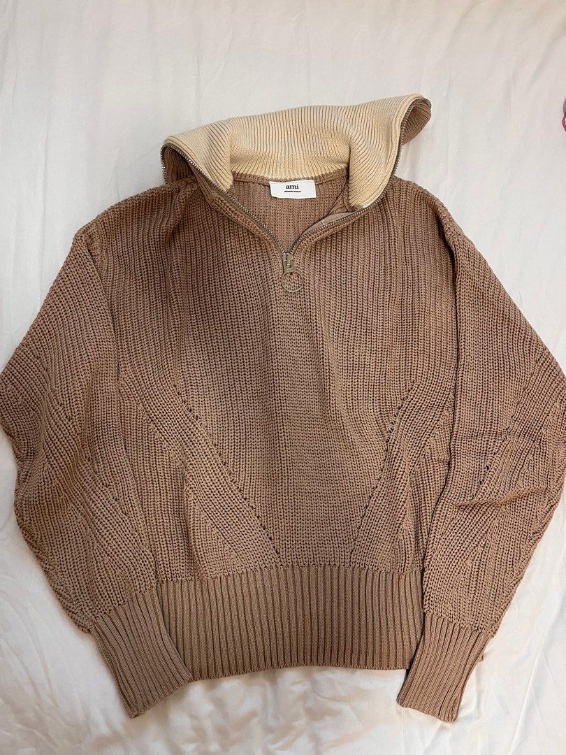 Ami Paris Knitted Sweater, Women's Fashion, Coats, Jackets and