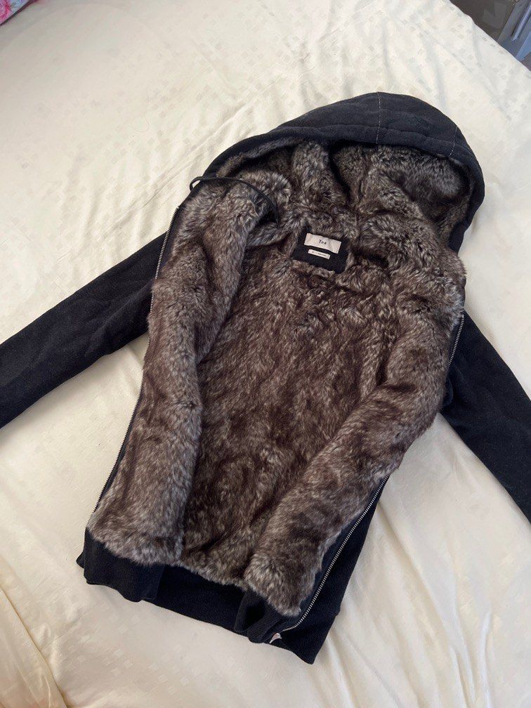 Tna fur outlet lined hoodie