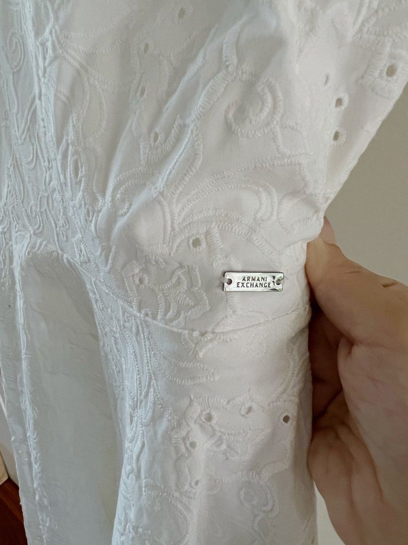 armani exchange white lace dress Milana Lace Dress