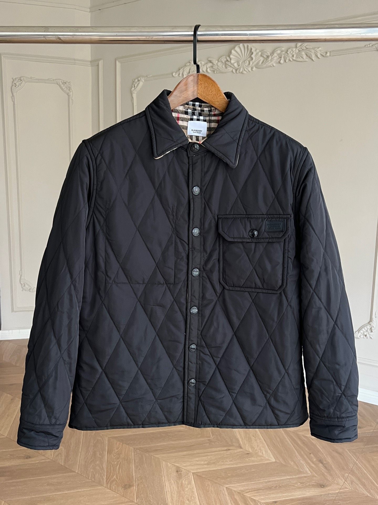 Burberry men's reversible jacket clearance