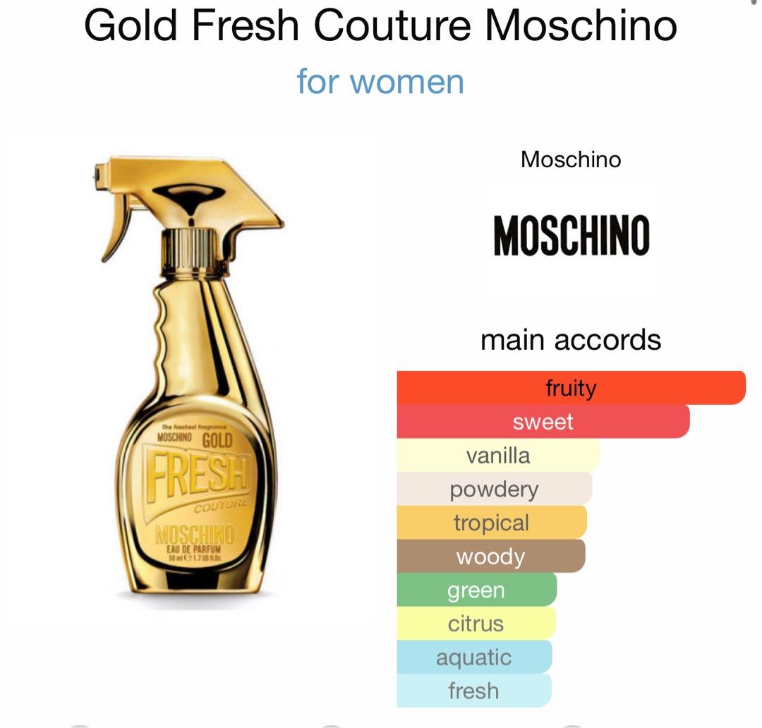 Moschino fresh store gold sample