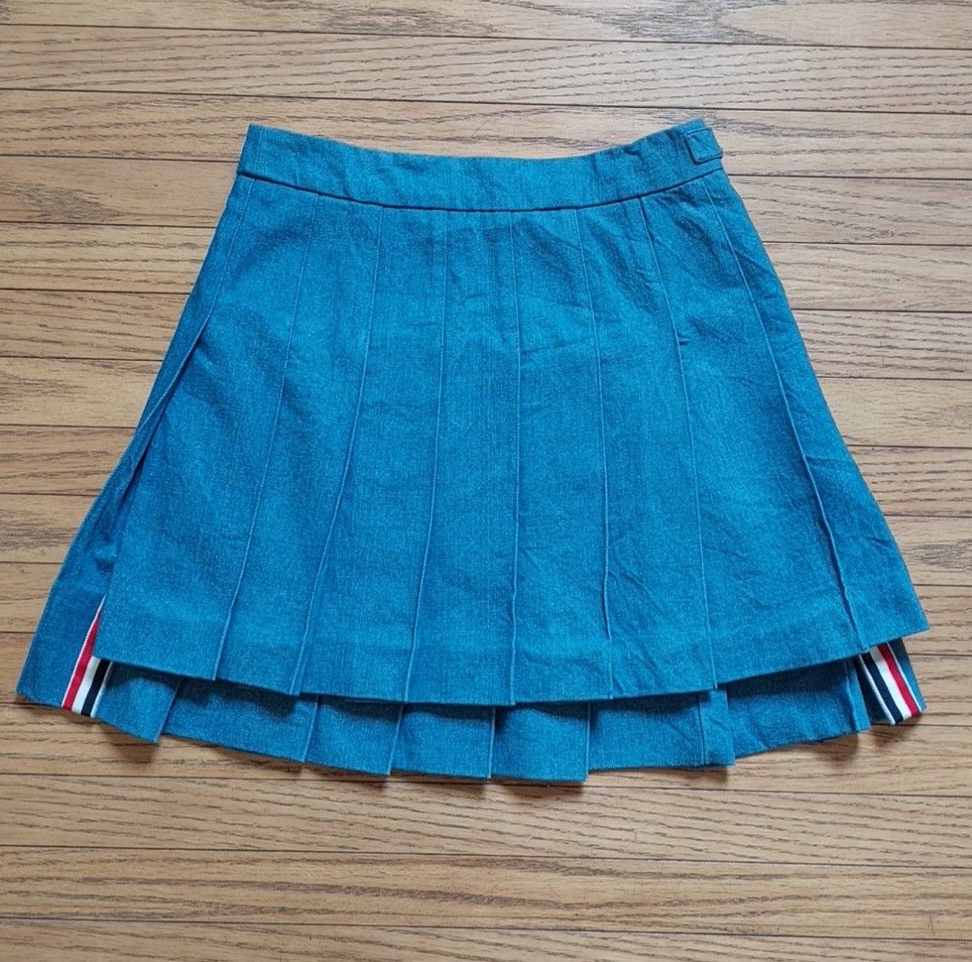Authentic Thom Browne denim skirt (Category: Luxury Apparel) located in Binangonan. Submitted by makoleksyon (Listing ID 1282488584, Image 1). Description: excellent condition no flaws bought in Japan size 26-27 💯% Authentic Money back guarantee.