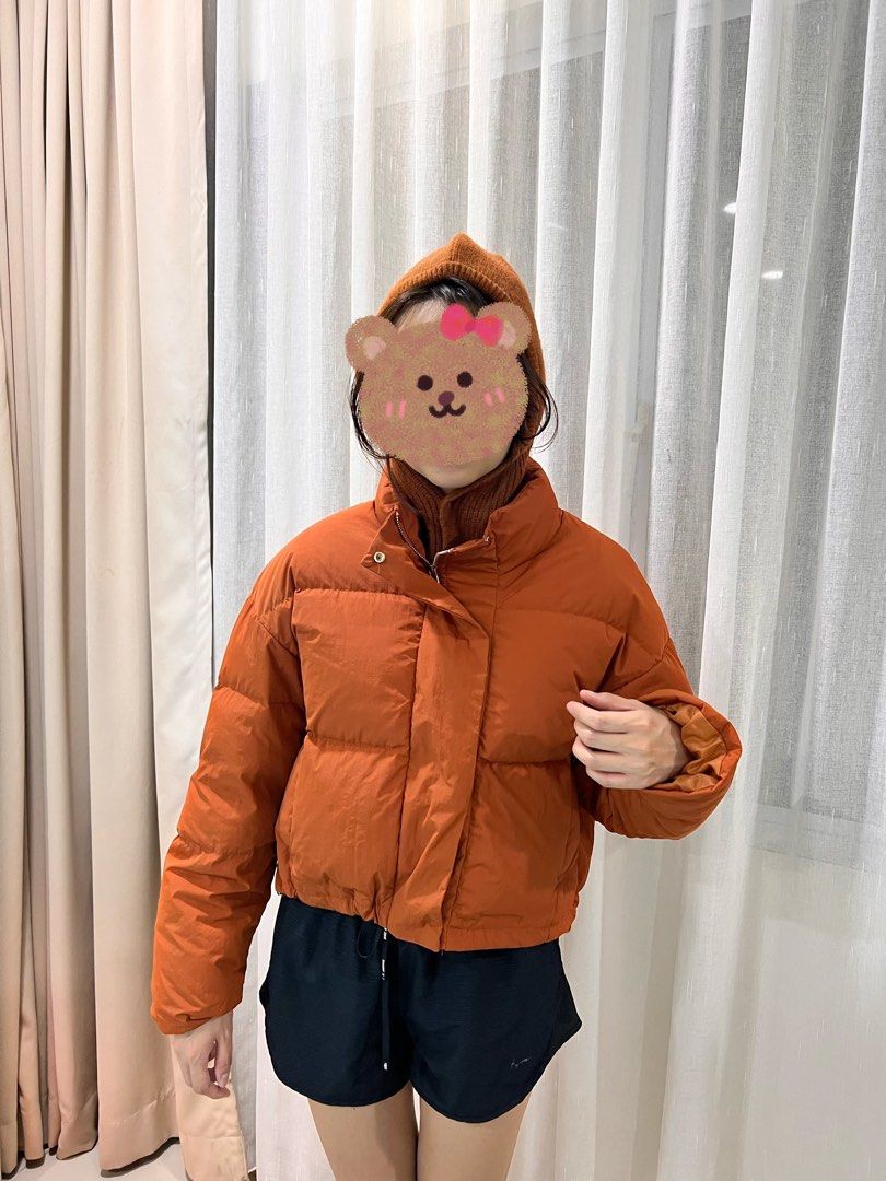 Comfortable Casual Crop Puffer Jacket Warm Winter Solid - Temu