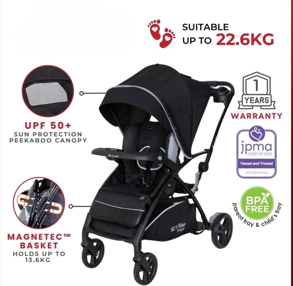 Baby Trend Sit N Stand In Shopper Stroller Baby Trend Sit N Stand