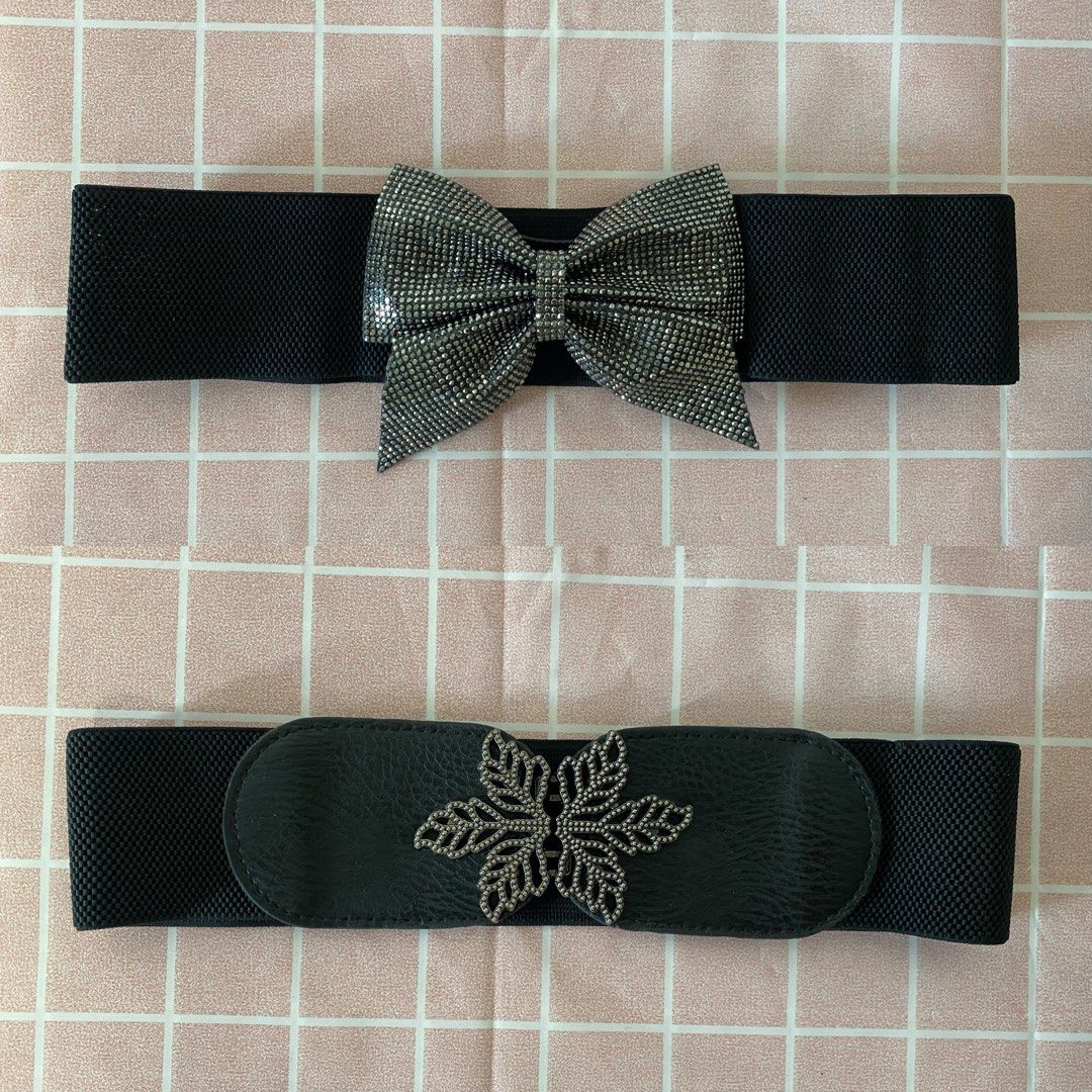 Elastic black belt store