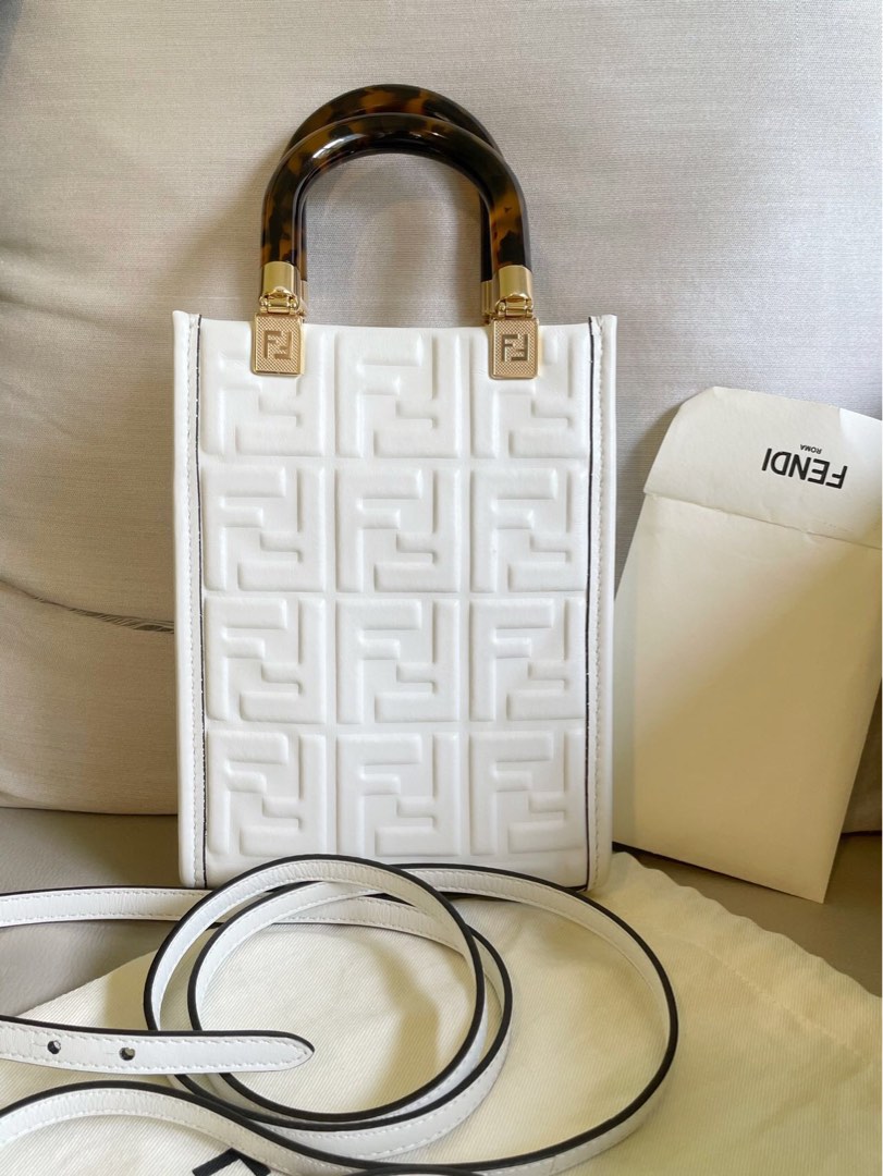 White fendi purse top