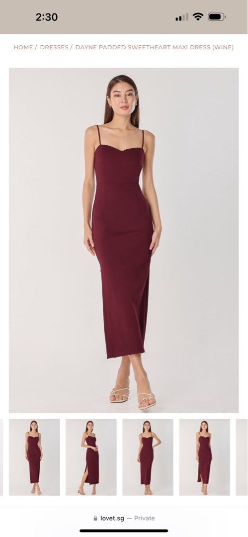 wine maxi dresses