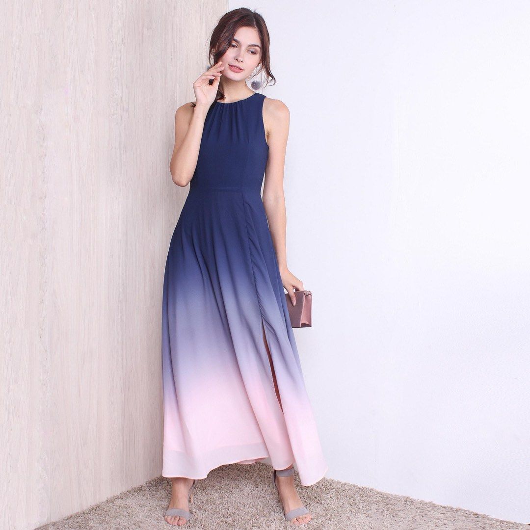 Purple ombre discount maxi dress