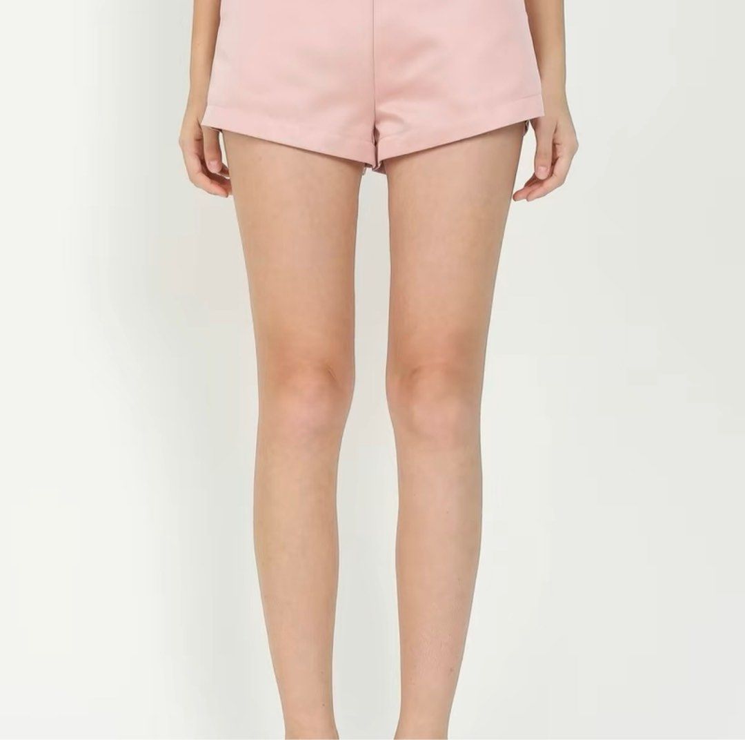 White satin clearance shorts for womens