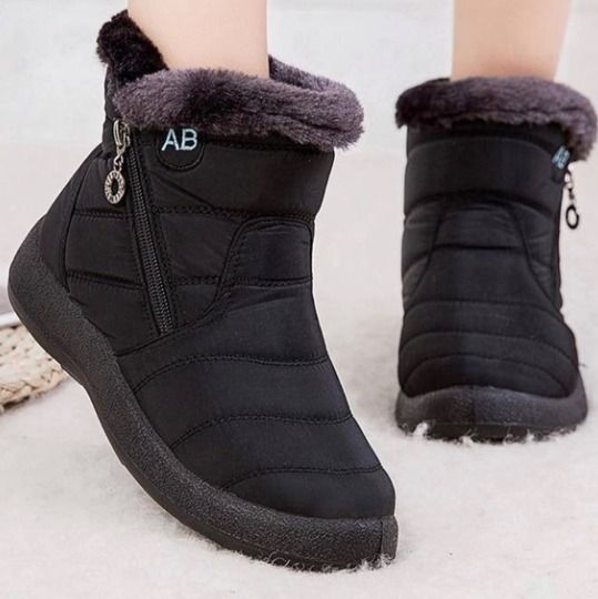 Warm black boots womens new arrivals