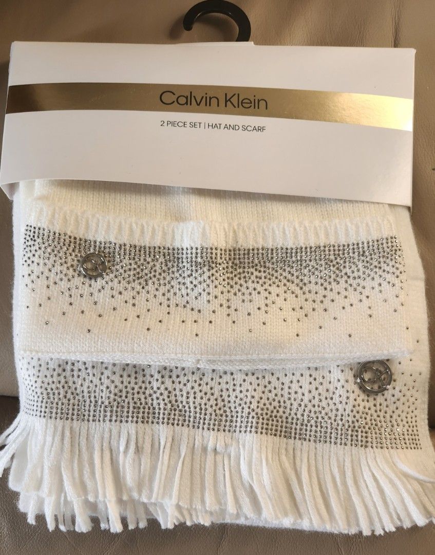 Brand new Calvin Klein scarf and hat set, Women's Fashion, Dresses & Sets,  Sets or Coordinates on Carousell