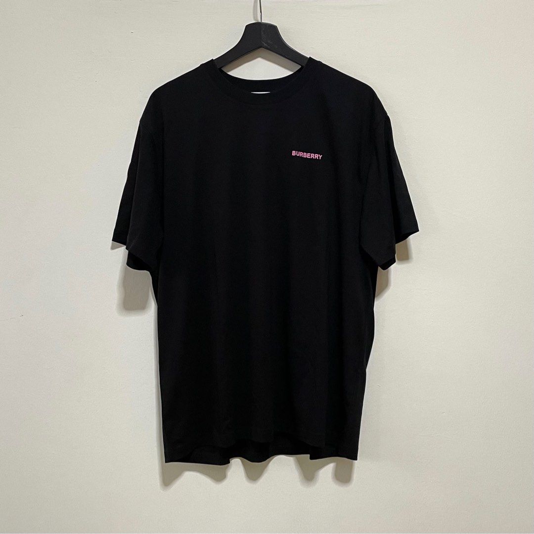 Burberry Oak Leaf Crest Black Tee, Men's Fashion, Tops