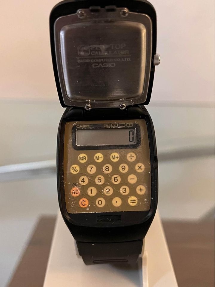 Casio flip top calculator watch shop