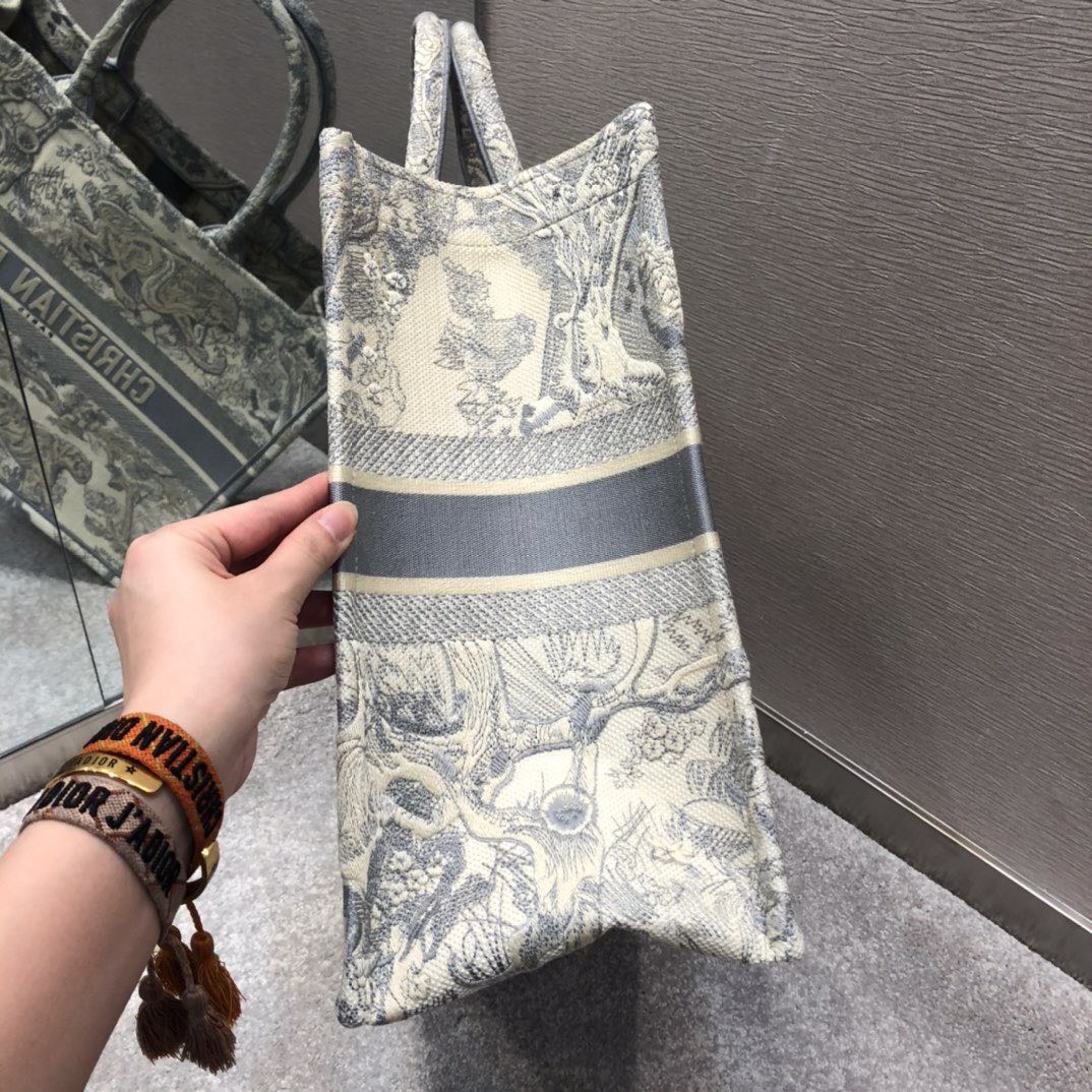 Small CD Book Tote 26.5cm Jardin Botanique White