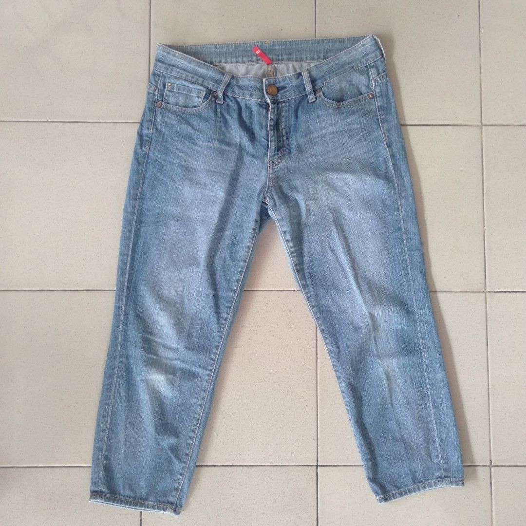 Celana Wanita Jeans UJ (Uniqlo Jeans) Biru Denim (on tag size 29)